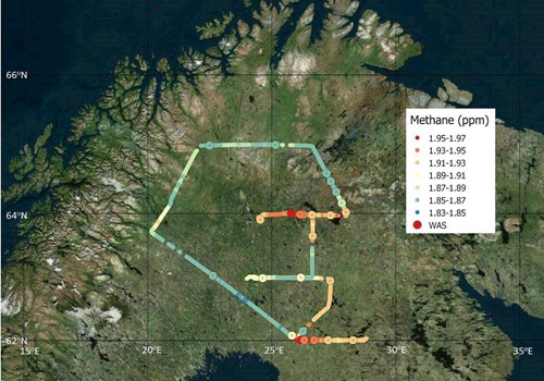 Methane measurements over large area